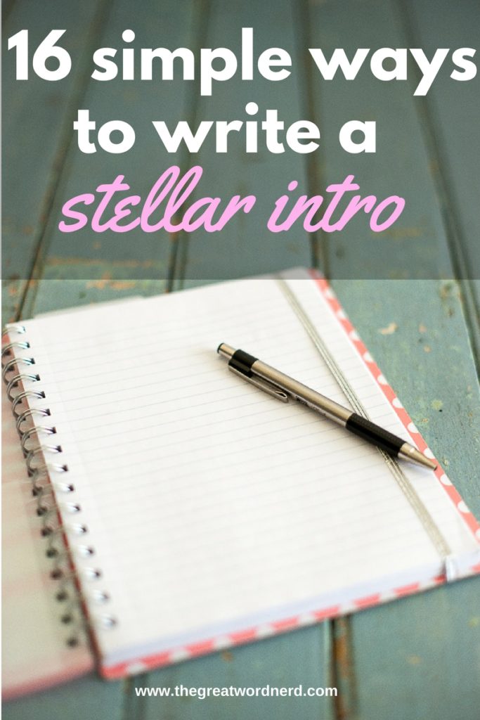 HOW TO START AN INTRO EXAMPLE visual data 5